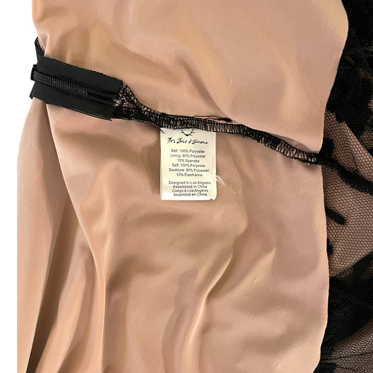 FOR LOVE & LEMONS Lace & Mesh Dress |Size: XS|