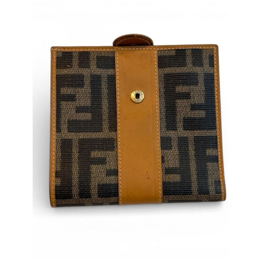 Fendi Fendi Brown and Tan Monogram Bifold Wallet