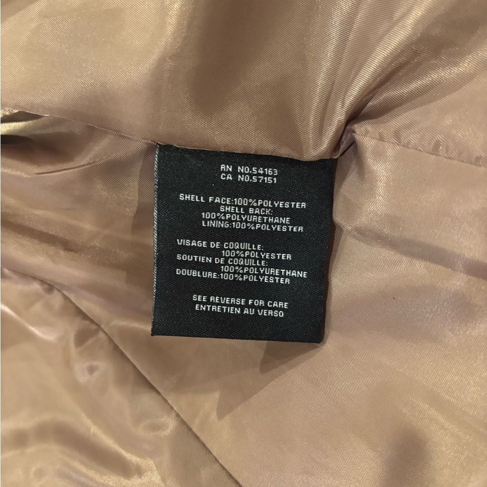 Cole Haan Cole Haan Women's Soft Twill Zip Up Coat - Beige Size 4