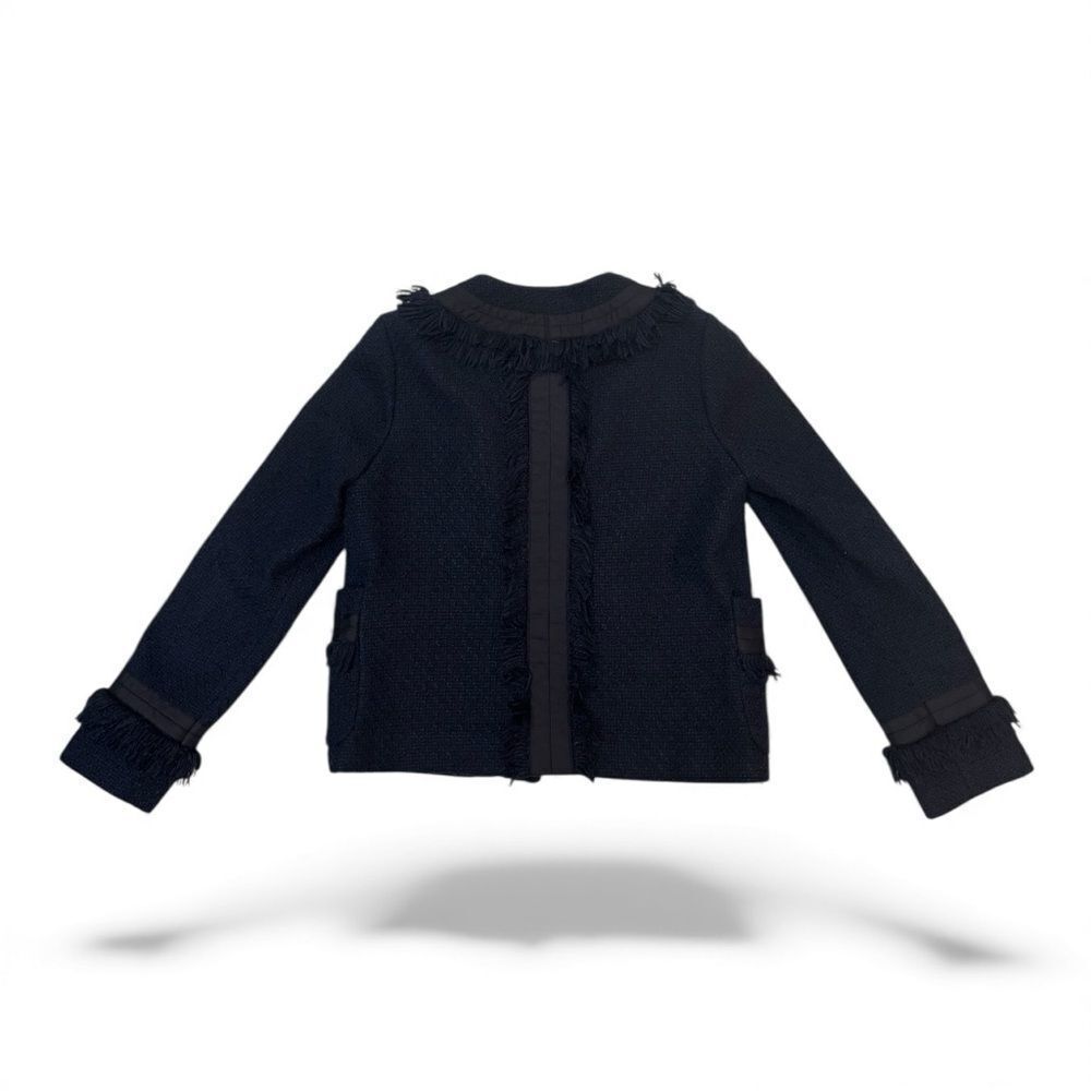 Tory Burch Tory Burch Navy Blazer with Fringe Accents |Size: 6|
