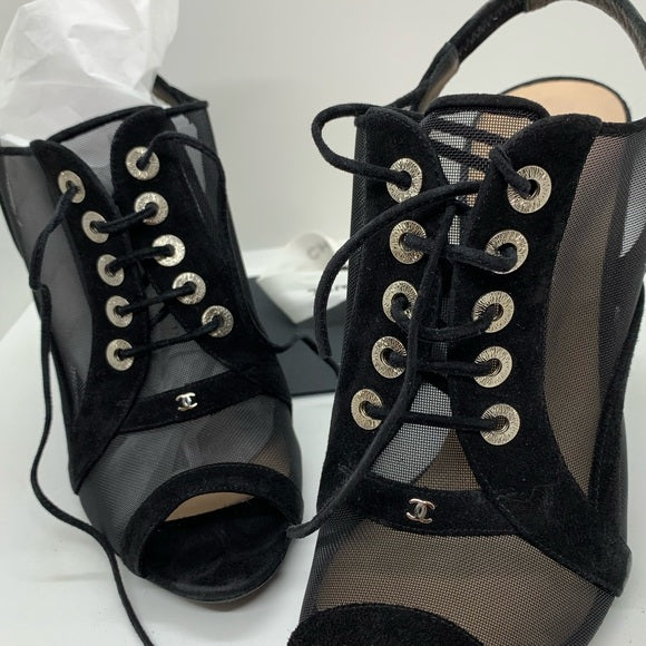 Chanel Mesh Slingbacks