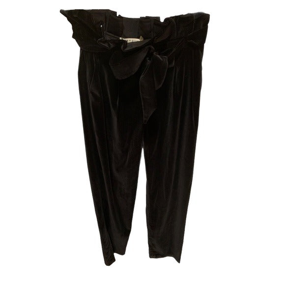Alice+Olivia Velvet High-Waisted Pants Size 0
