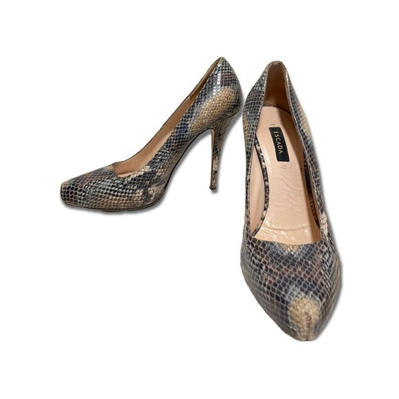 Escada Snakeskin Heels Size: |39|