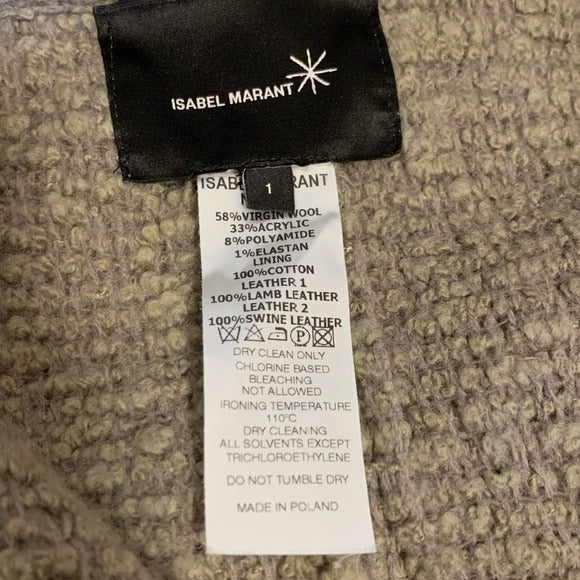 Isabel Marant Women’s wrap Sweater with button cowl neck  |Size: 1|