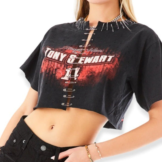 FURST OF A KIND Reworked Vintage Crop Tee | Size: OS |