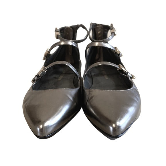 Stuart Weitzman Metallic Flats Size: EU 37.5