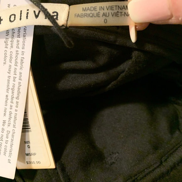 Alice+Olivia Velvet High-Waisted Pants Size 0