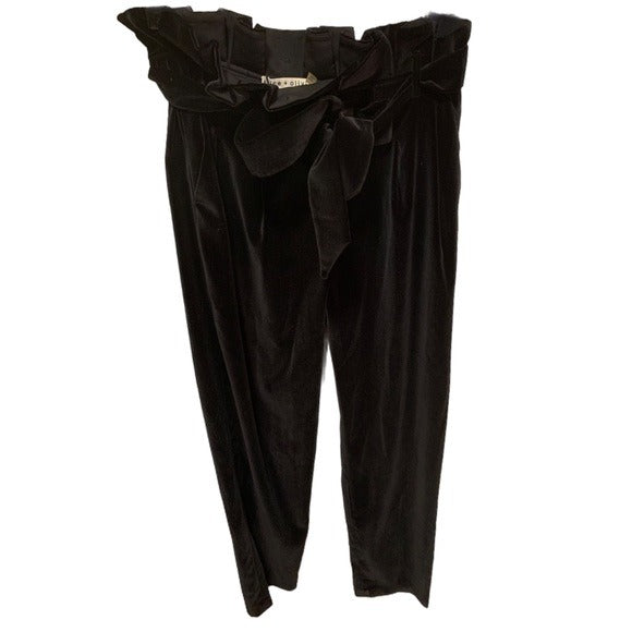 Alice+Olivia Velvet High-Waisted Pants Size 0
