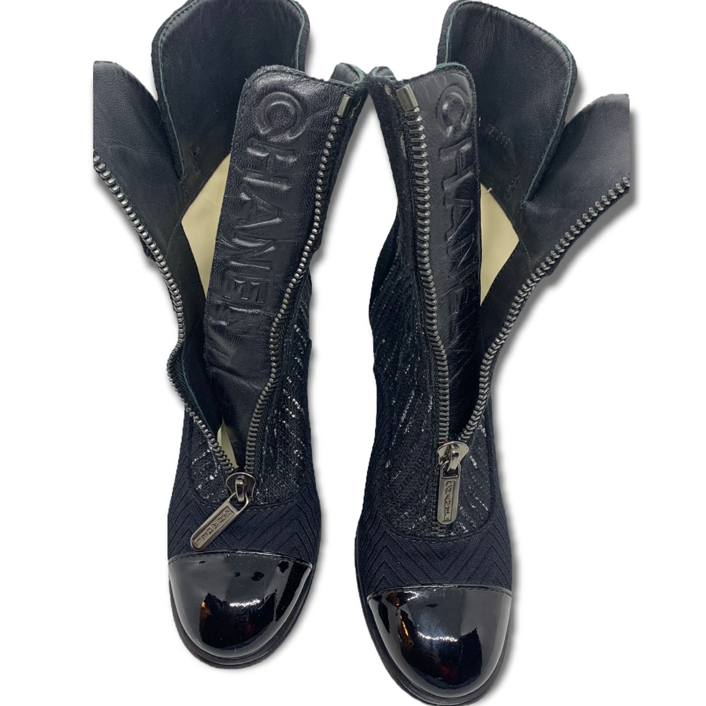 CHANEL Interlocking CC Logo Booties |38.5 EU|