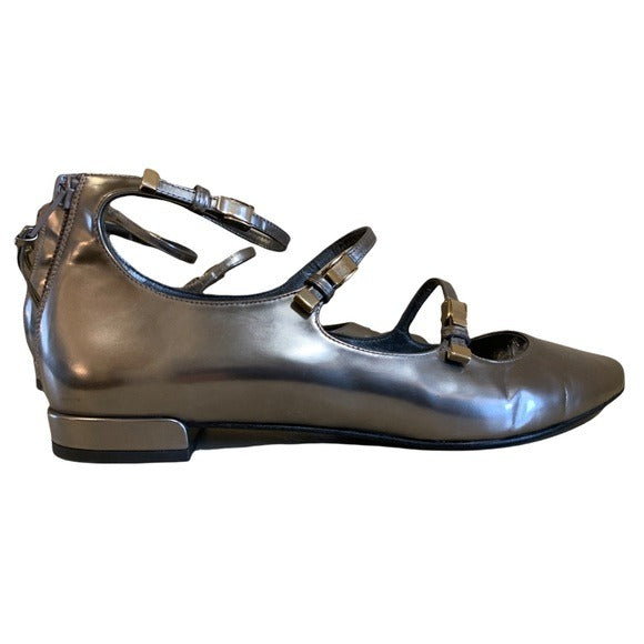 Stuart Weitzman Metallic Flats Size: EU 37.5