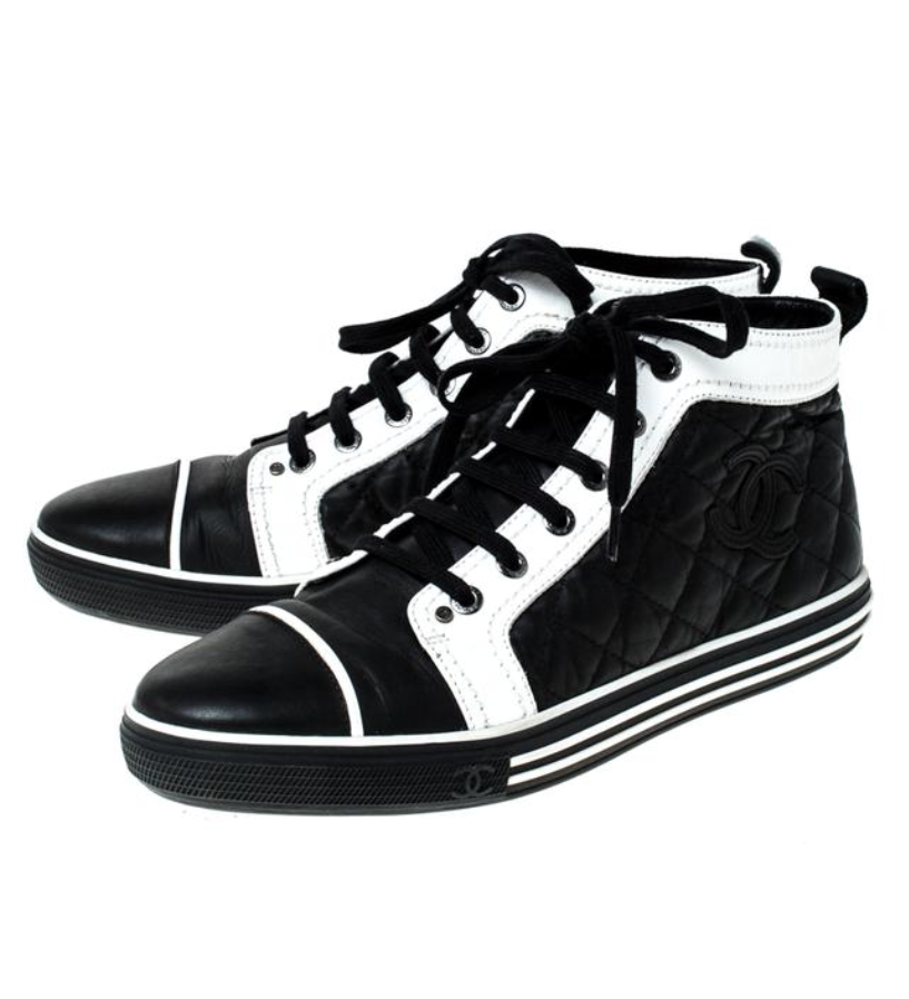 CHANEL Quilted Leather Sneakers
