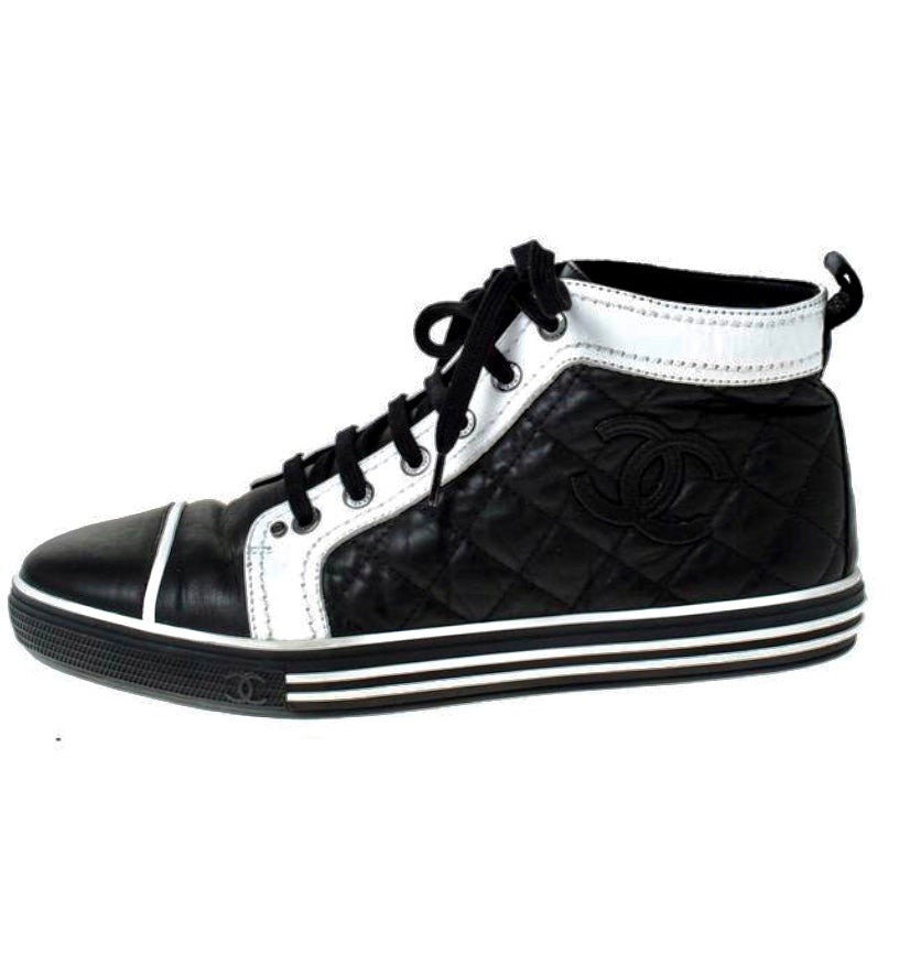 CHANEL Quilted Leather Sneakers