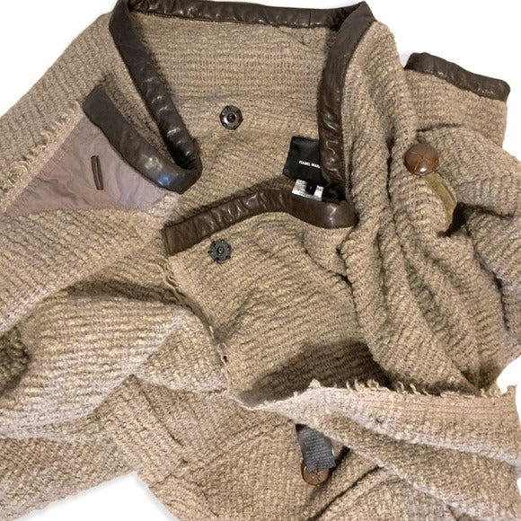 Isabel Marant Women’s wrap Sweater with button cowl neck  |Size: 1|