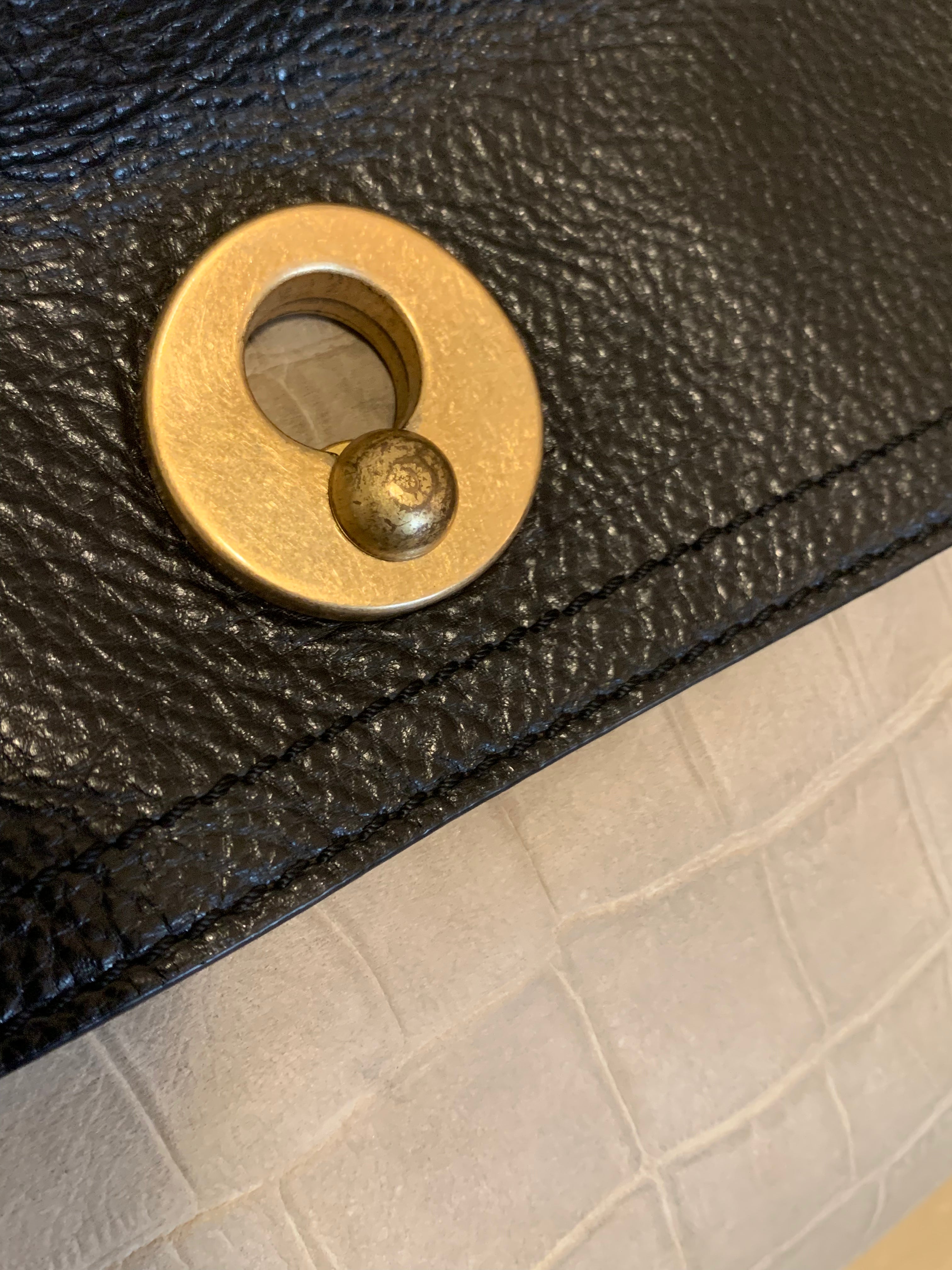 YVES SAINT LAURENT Crocodile Embossed Muse 2 Bag