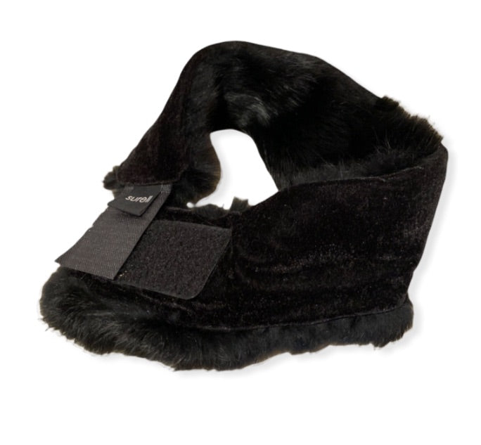 SURELL Genuine Fur Headband With Velcro Adjustable Closure