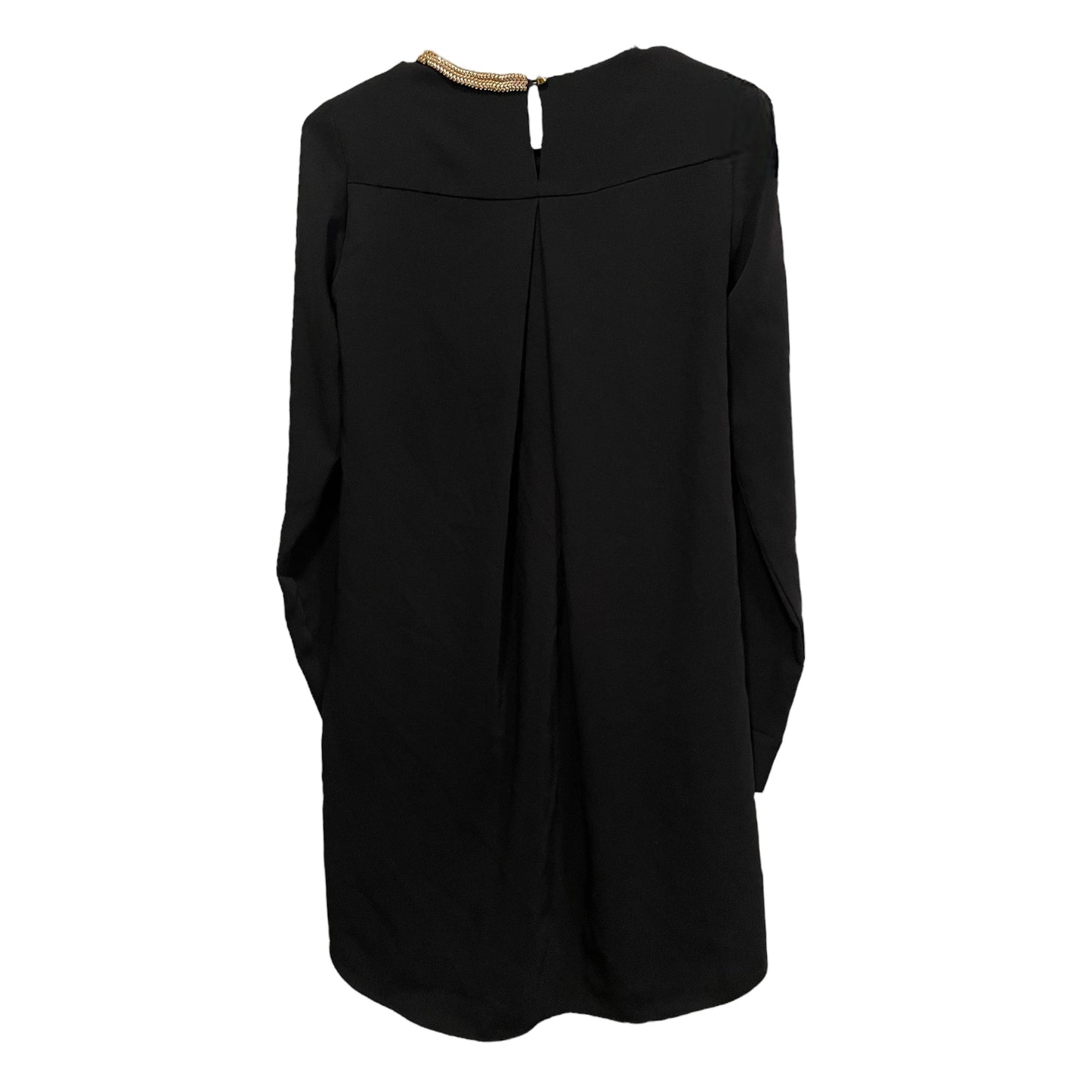 RACHEL Rachel Roy Black Long Sleeve Dress/Top with Gold Neckline Accent & Pockets |Size:XS|