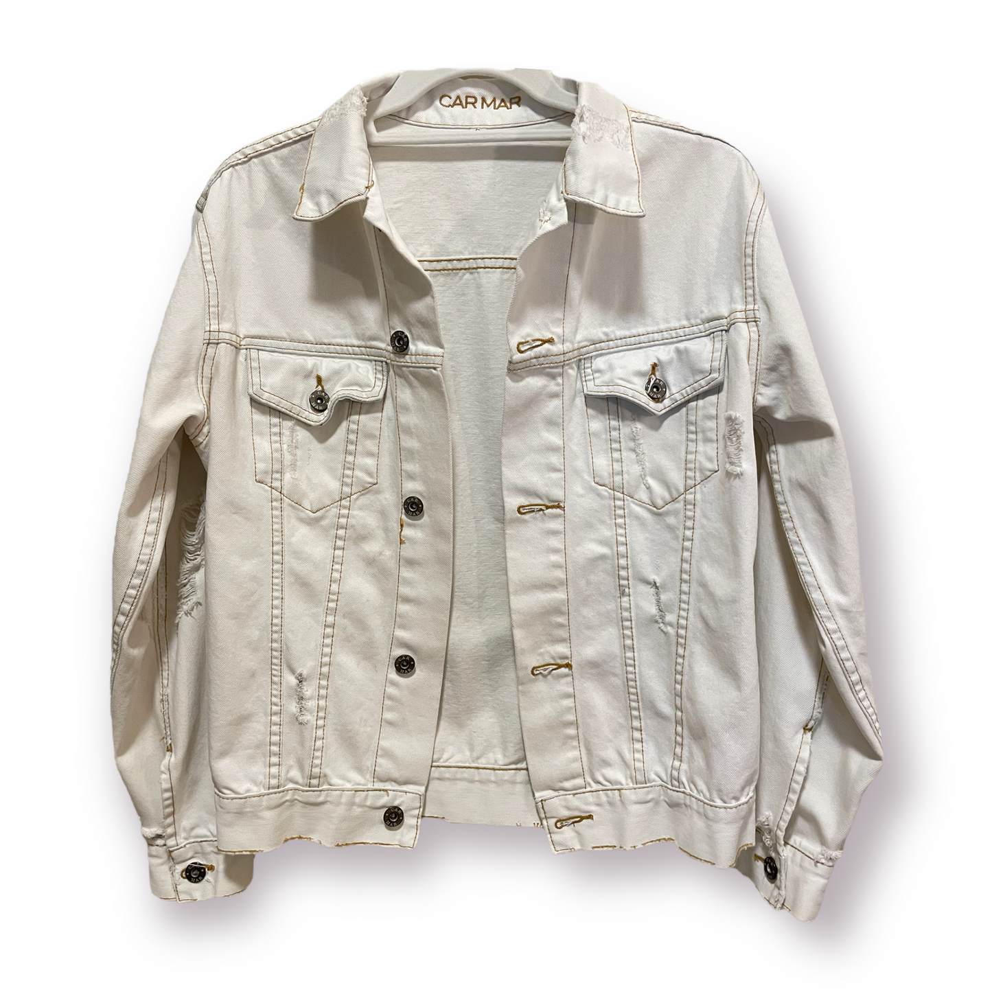CARMAR Light Denim Distressed Jacket |Size: Small|