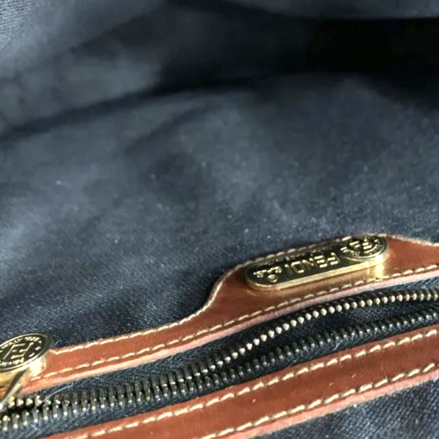 FENDI Circa 1990’s Vintage Penguin Striped Backpack Made in Italy