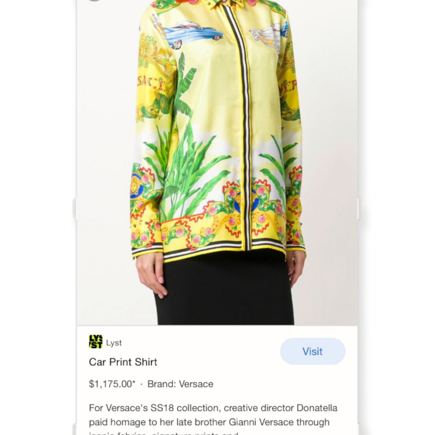 VERSACE women’s silk blouse Size: 2 US 36 EU