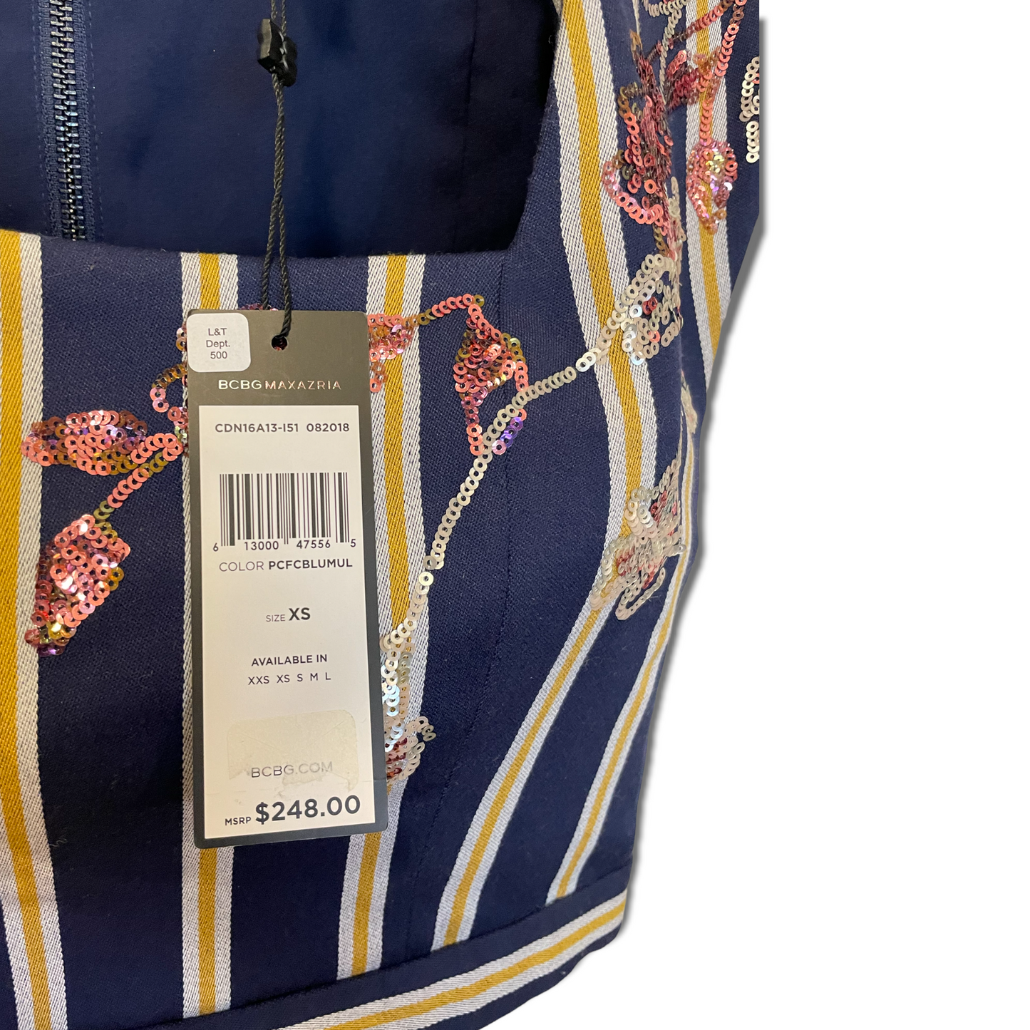 BCBGMaxazria Sequin Floral Accented Crop Top |Size: XS|