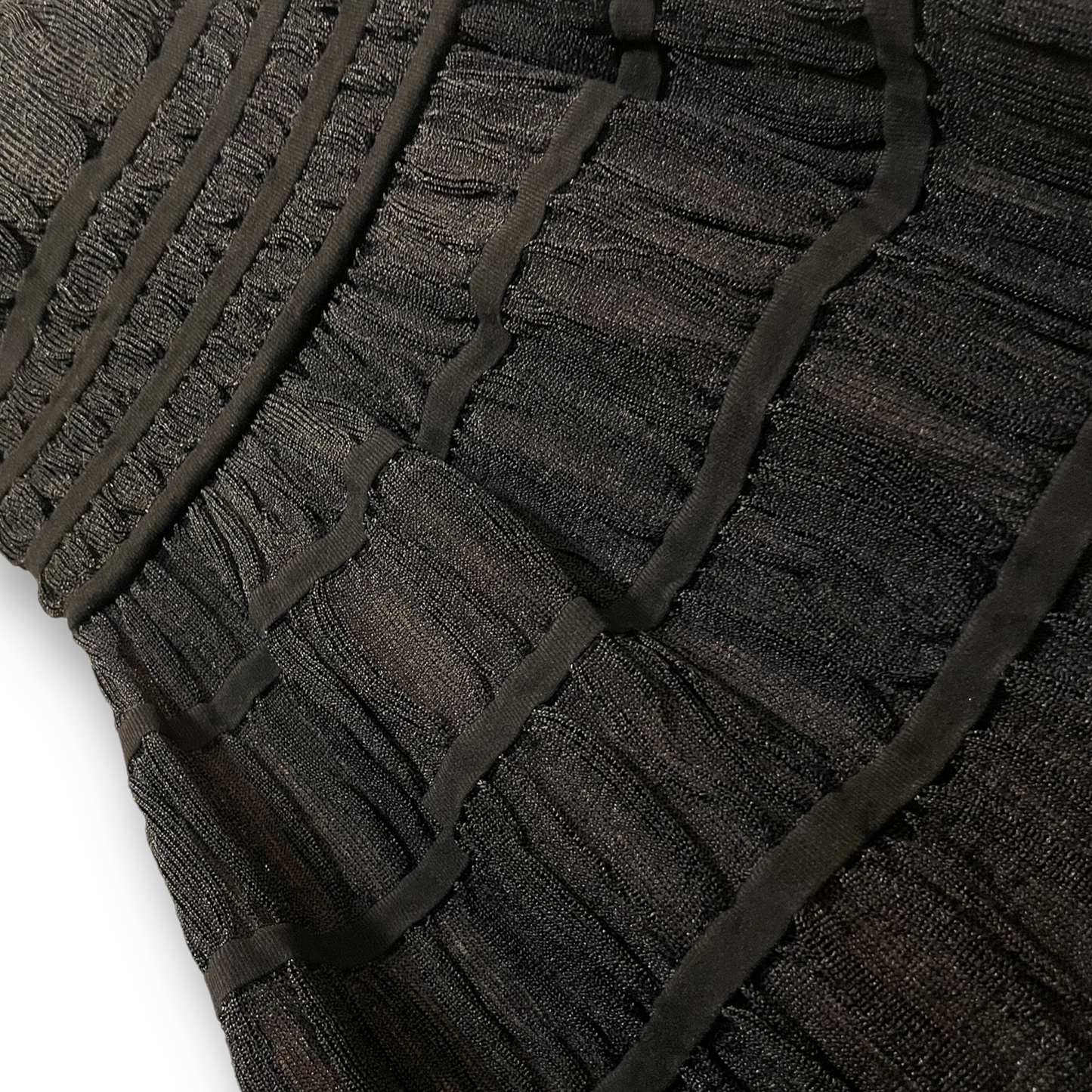ALAÏA PARIS Black Knit Overlay Dress