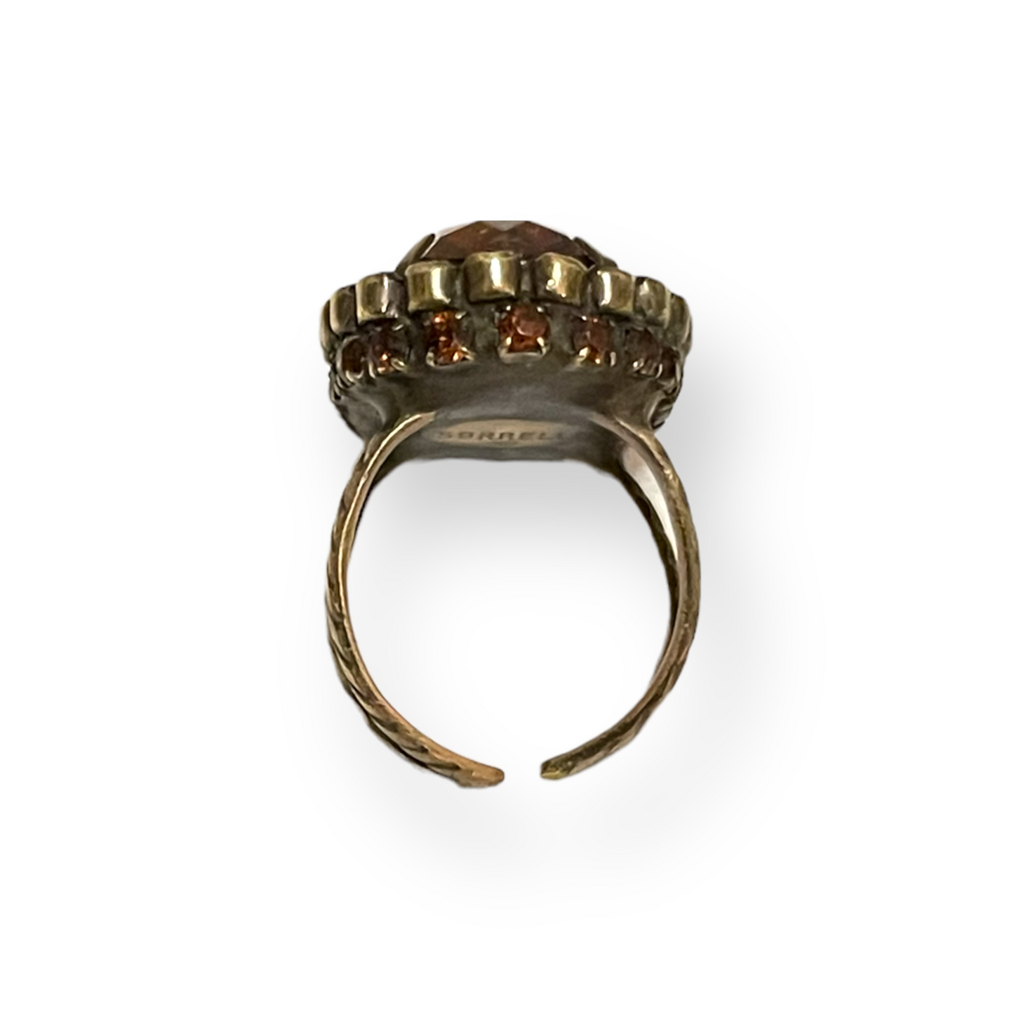 SORRELLI  Brown Quartz STUNNING Cocktail Adjustable Ring
