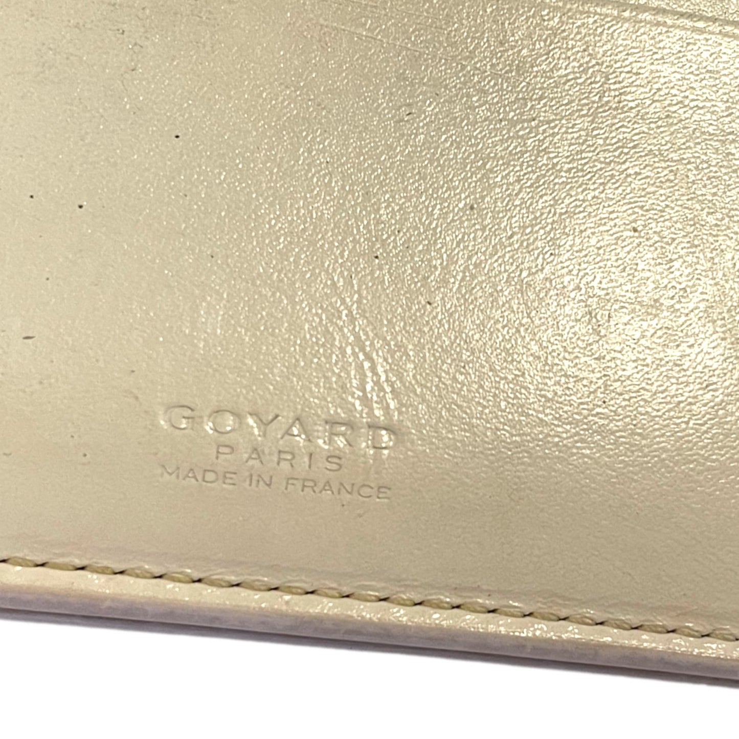 AUTHENTIC GOYARD PARIS Richelieu Bone Monogram Motif Print Long Flap Wallet