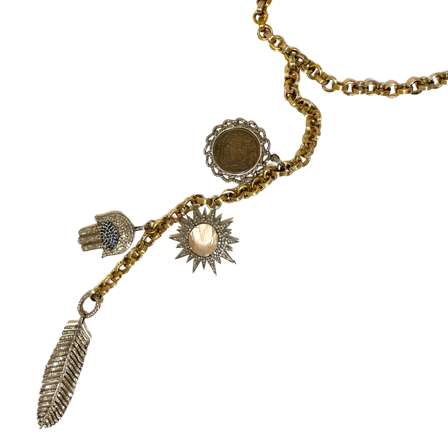Custom Made Charm Statement Necklace with Removable/Changeable Adornments
