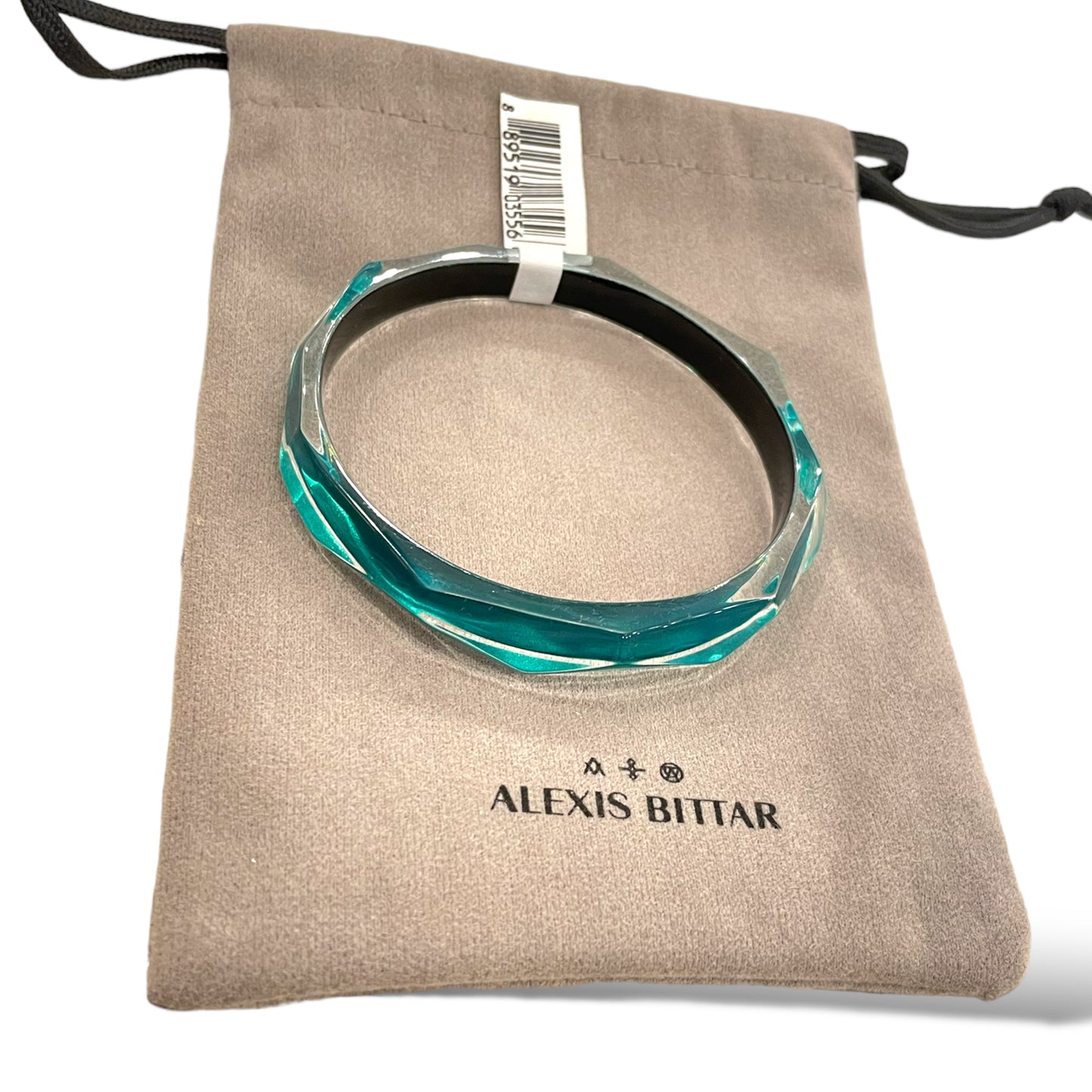 ALEXIS BITTAR Emerald Green Lucite Bangle (O/S)
