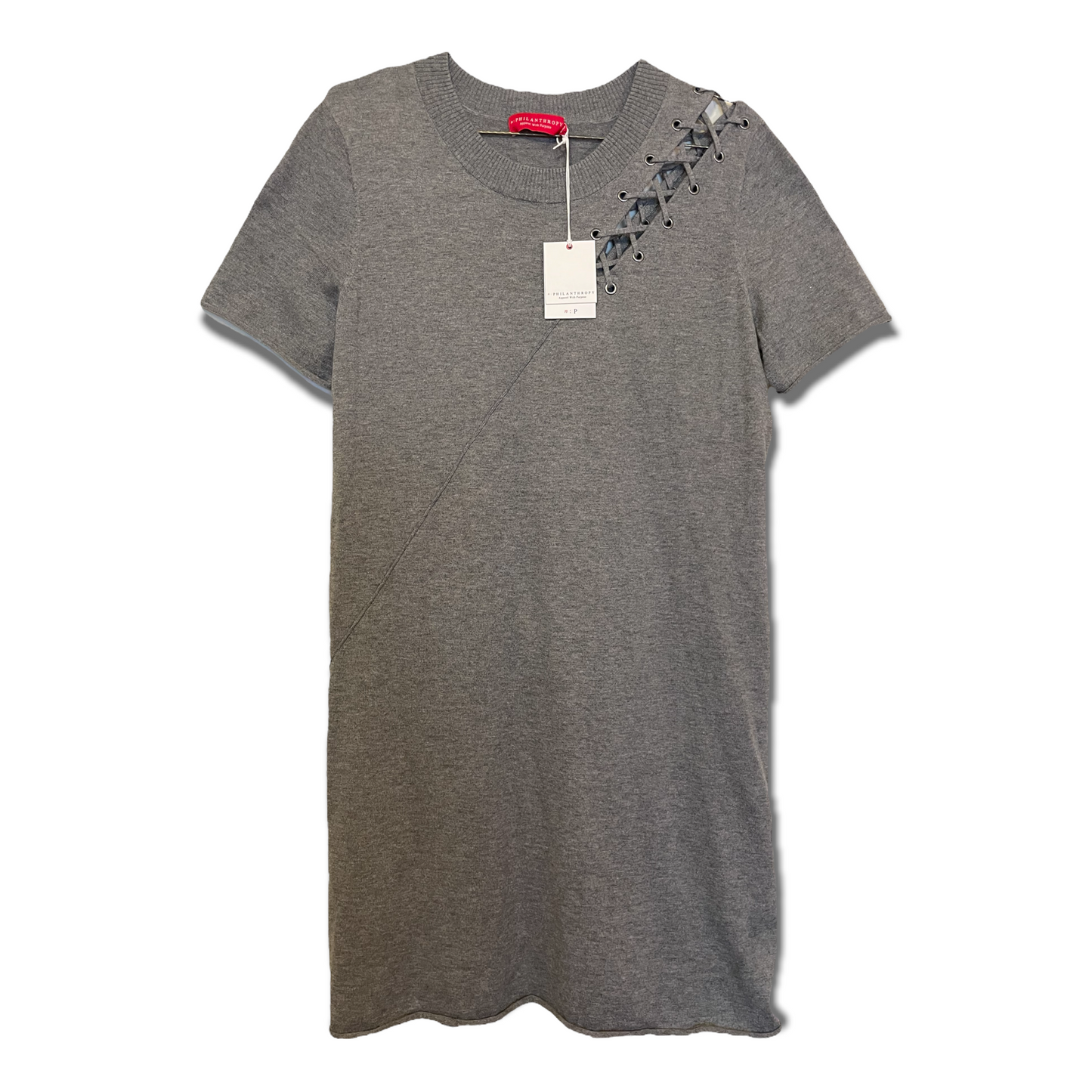 PHILANTHROPY Heather Grey Short-Sleeve Sweater Dress