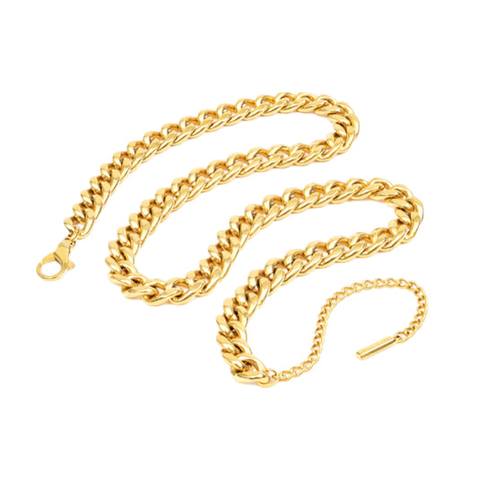 DOLCE & GABBANA Gold-Tone Miami Cuban Chain Belt |Size: 39”|