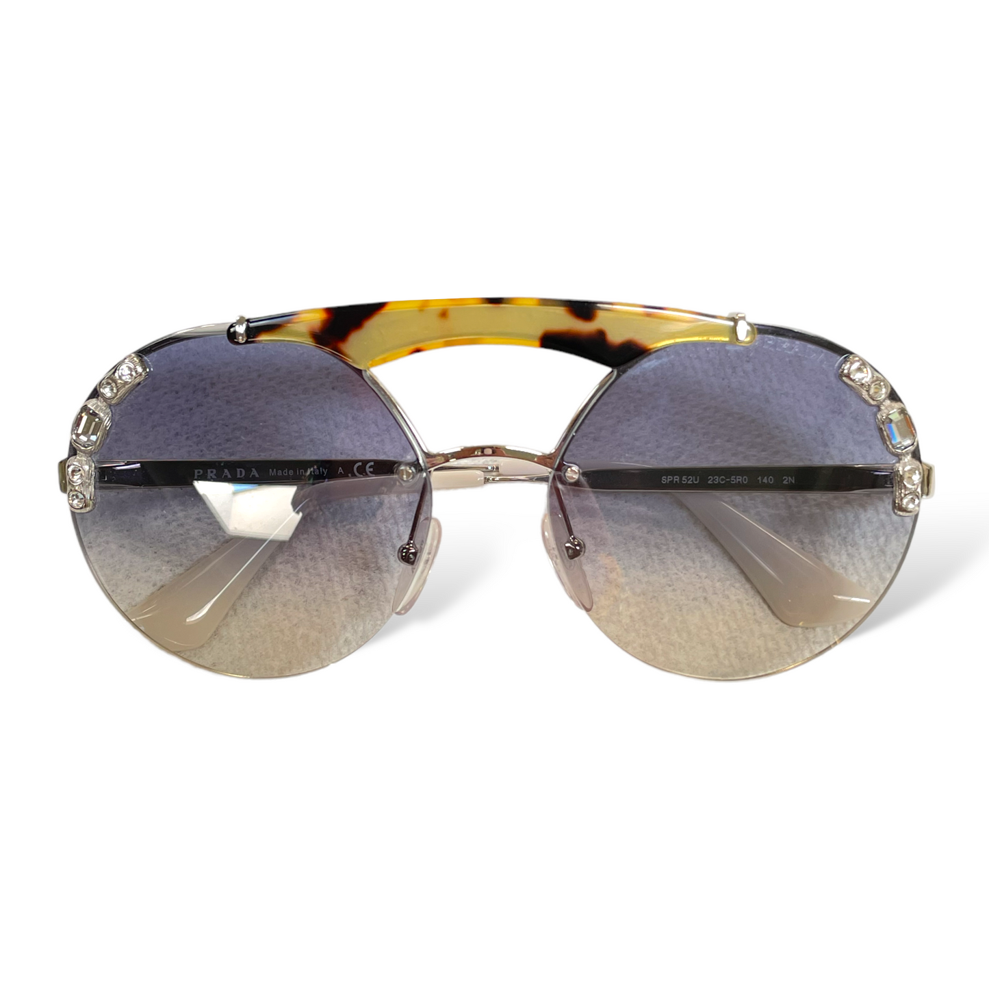 PRADA SPR 52U 23C-5R0 Light Havana Sunglasses