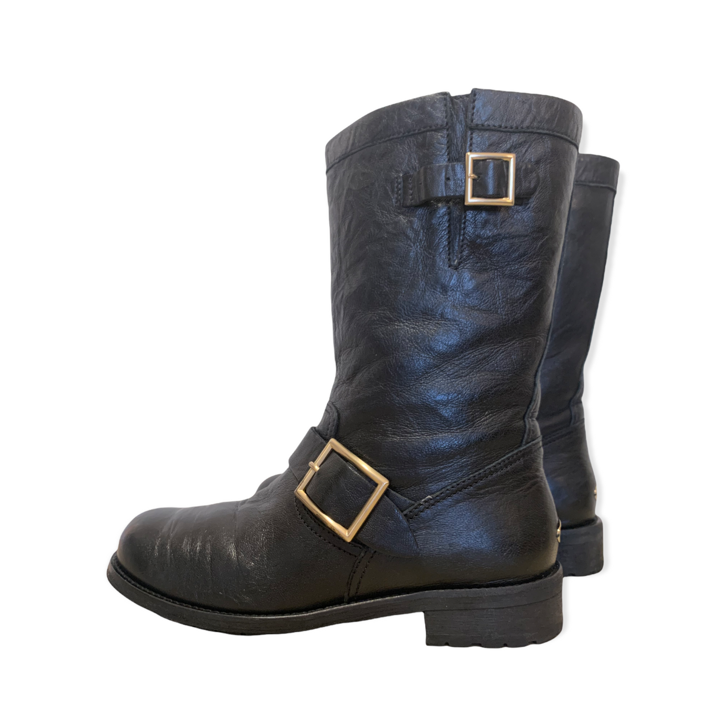 Jimmy Choo Leather Biker Boots