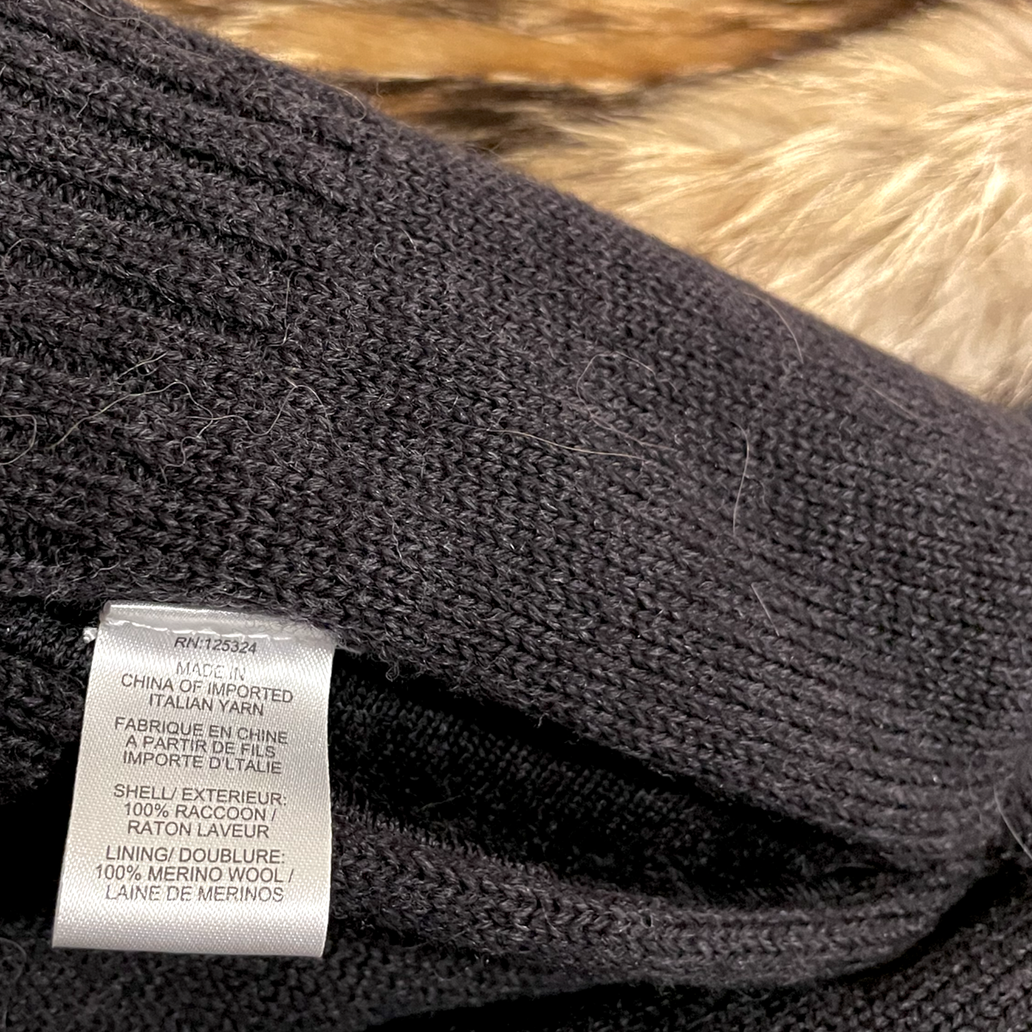 Haute Hippie Raccoon Vest with Merino Wool Lining |Size: XS|
