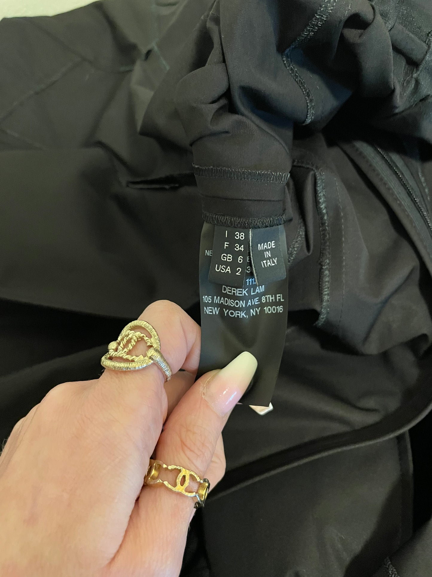 DEREK LAM Black Crew Neck Long Dress Size: | US2, IT38 |