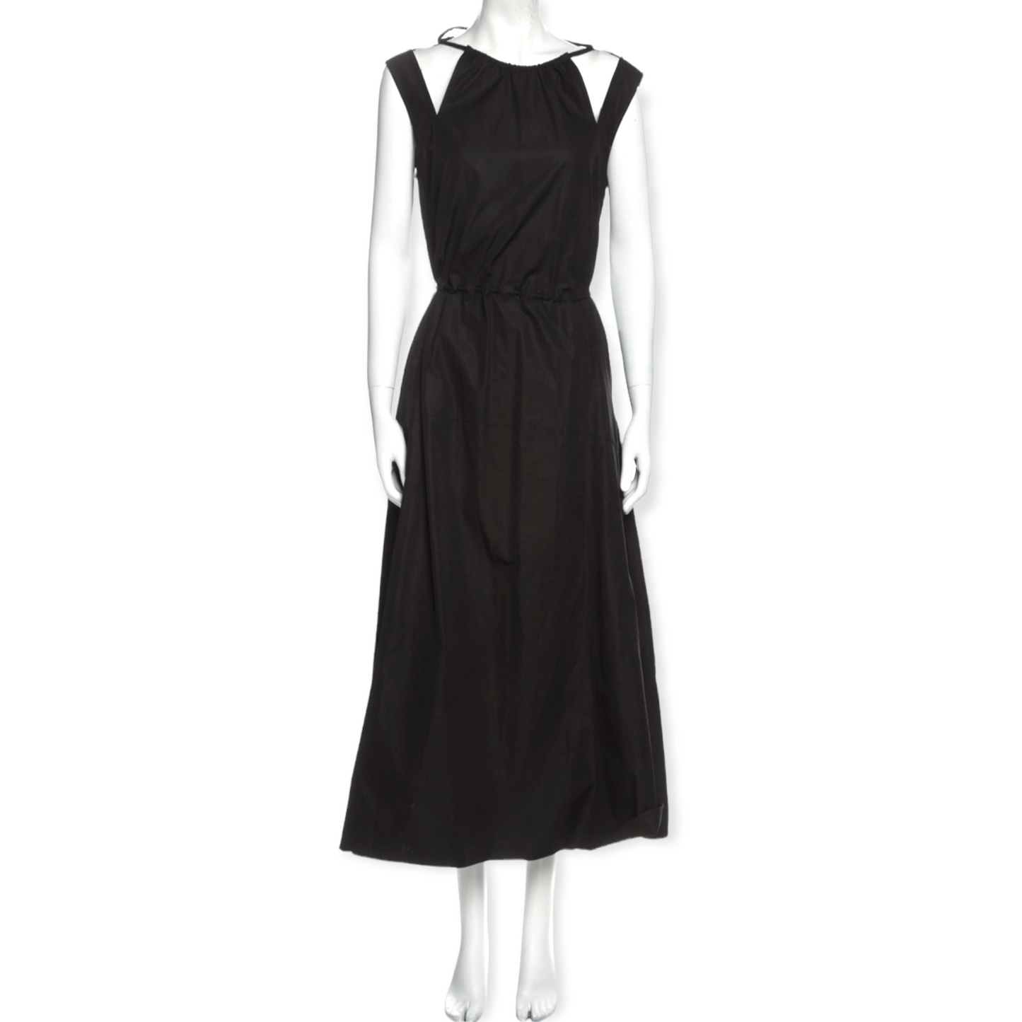 DEREK LAM Black Crew Neck Long Dress Size: | US2, IT38 |