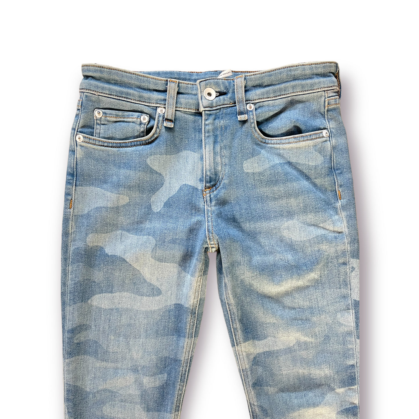 RAG & BONE Mid-Rise Light Denim Camouflage Jeans |Size: XS | US 25|