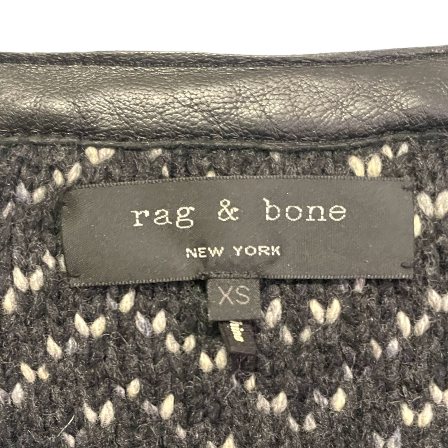 Rag & Bone Wool with Lamb Leather Trim Jacket |Size: XS|