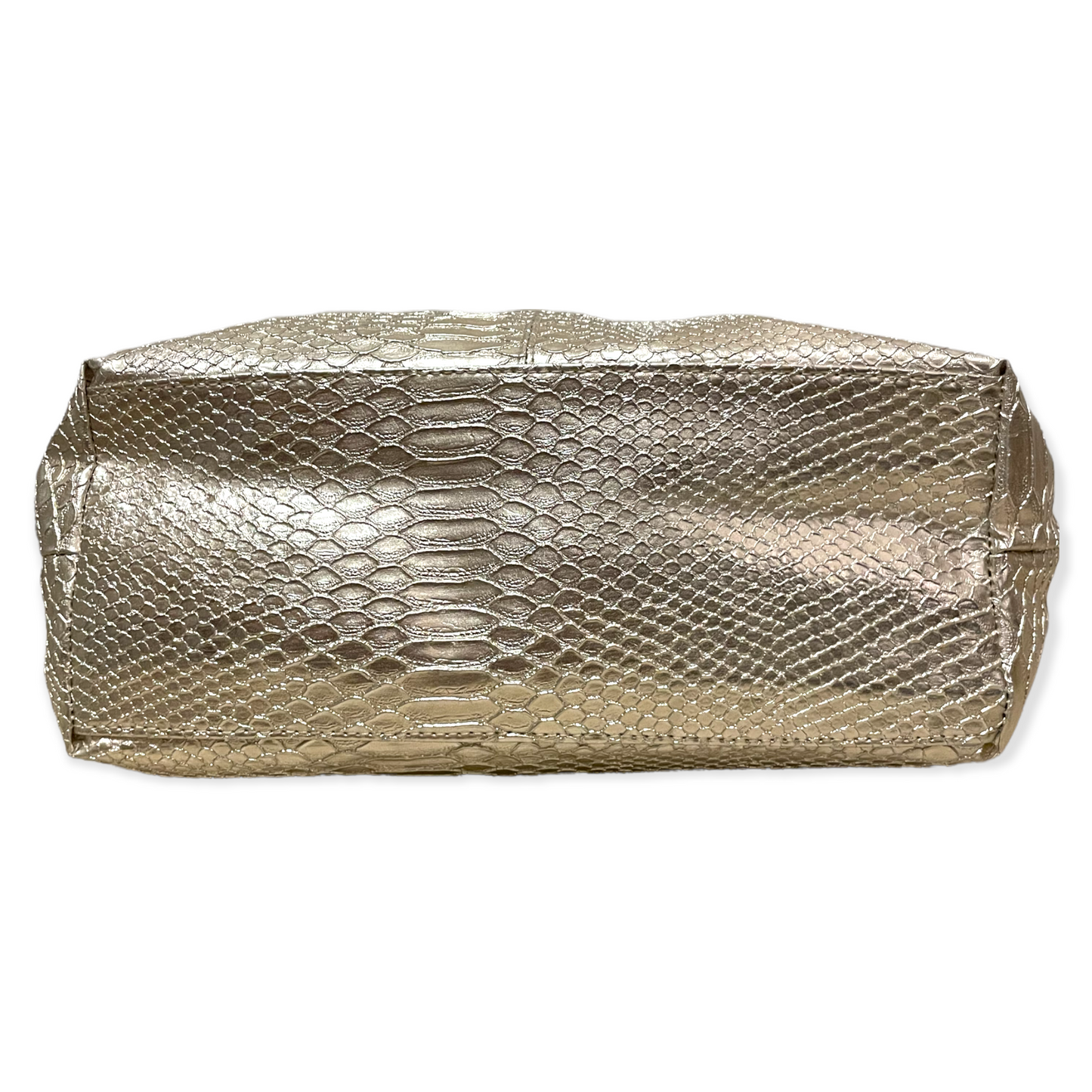 NEIMAN MARCUS Gold Python Embossed Tote