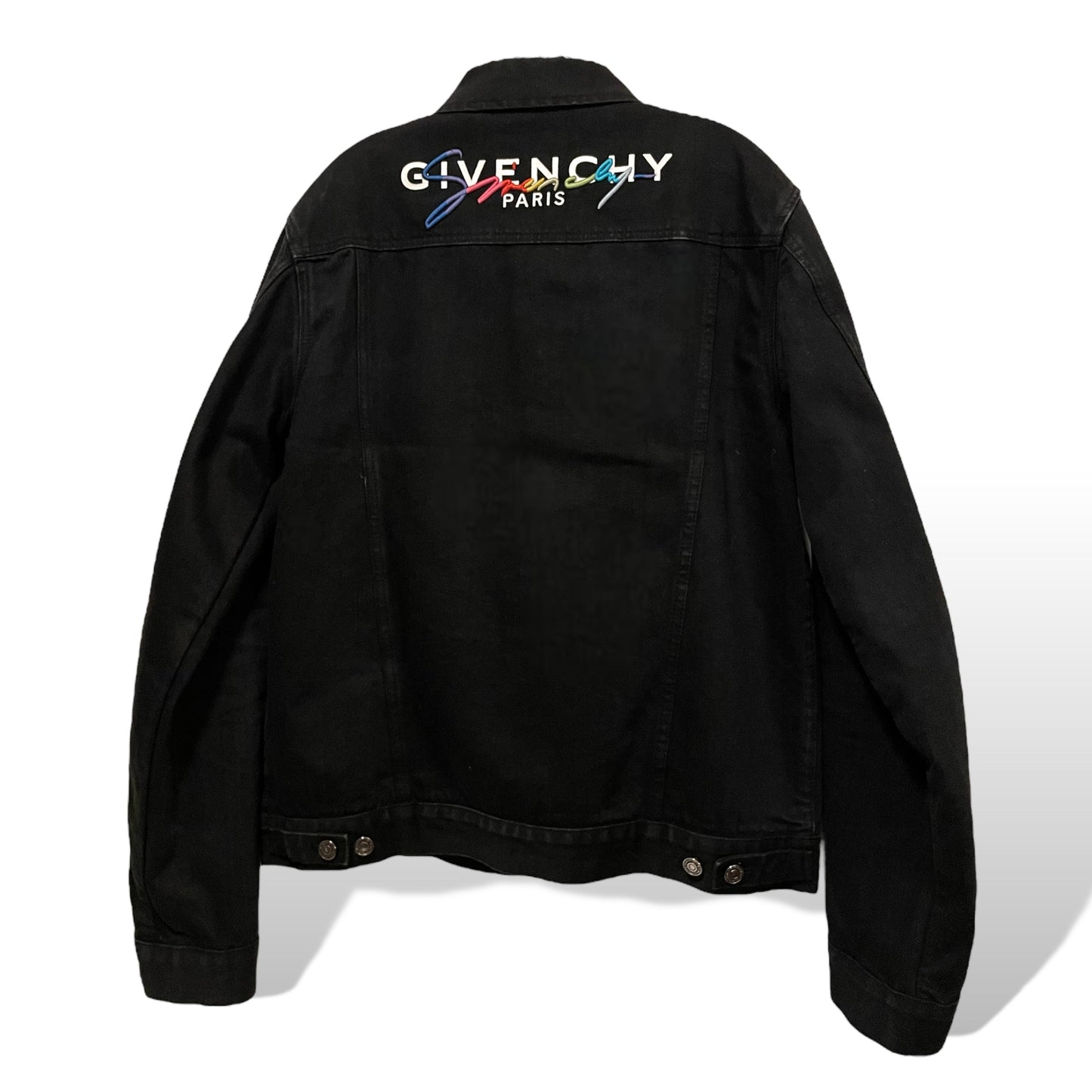 GIVENCHY Men's Denim Embroidered Logo Jacket |Size: XL| Made in Italy