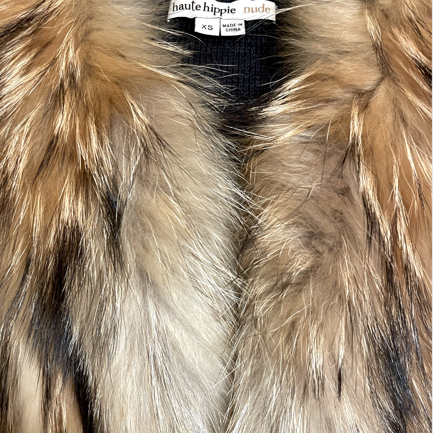 Haute Hippie Raccoon Vest with Merino Wool Lining |Size: XS|
