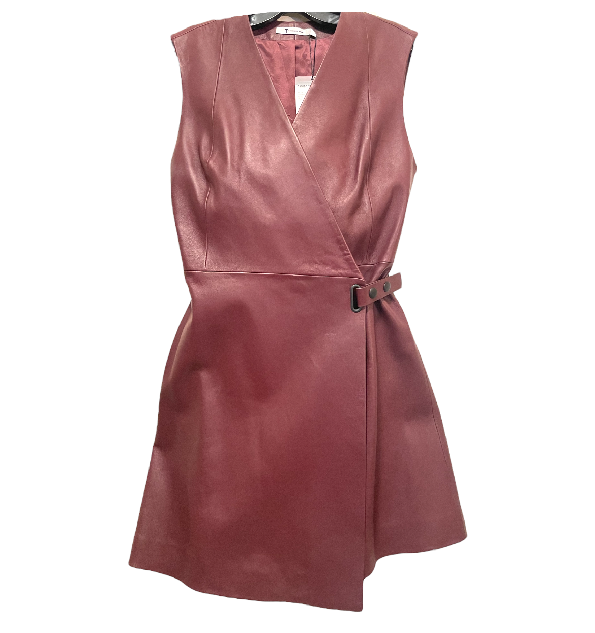 T by ALEXANDER WANG 100% Lambskin Leather Dress |Size:2|