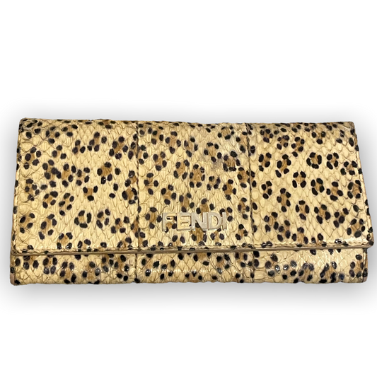Super RARE Vintage Fendi Python Leopard Print Wallet