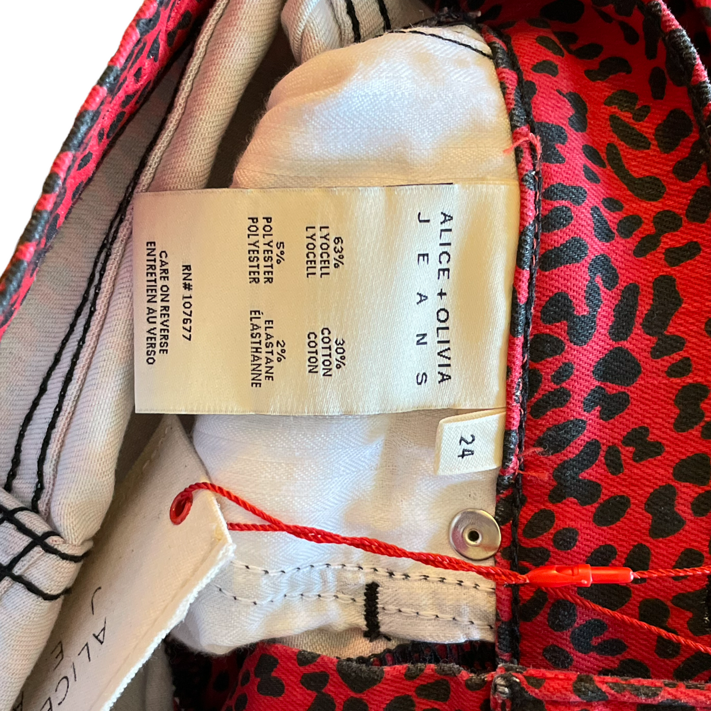 Alice + Olivia Ruby & Mini Black Leopard Print Pants w/ Tags |Size: XS | US 24|
