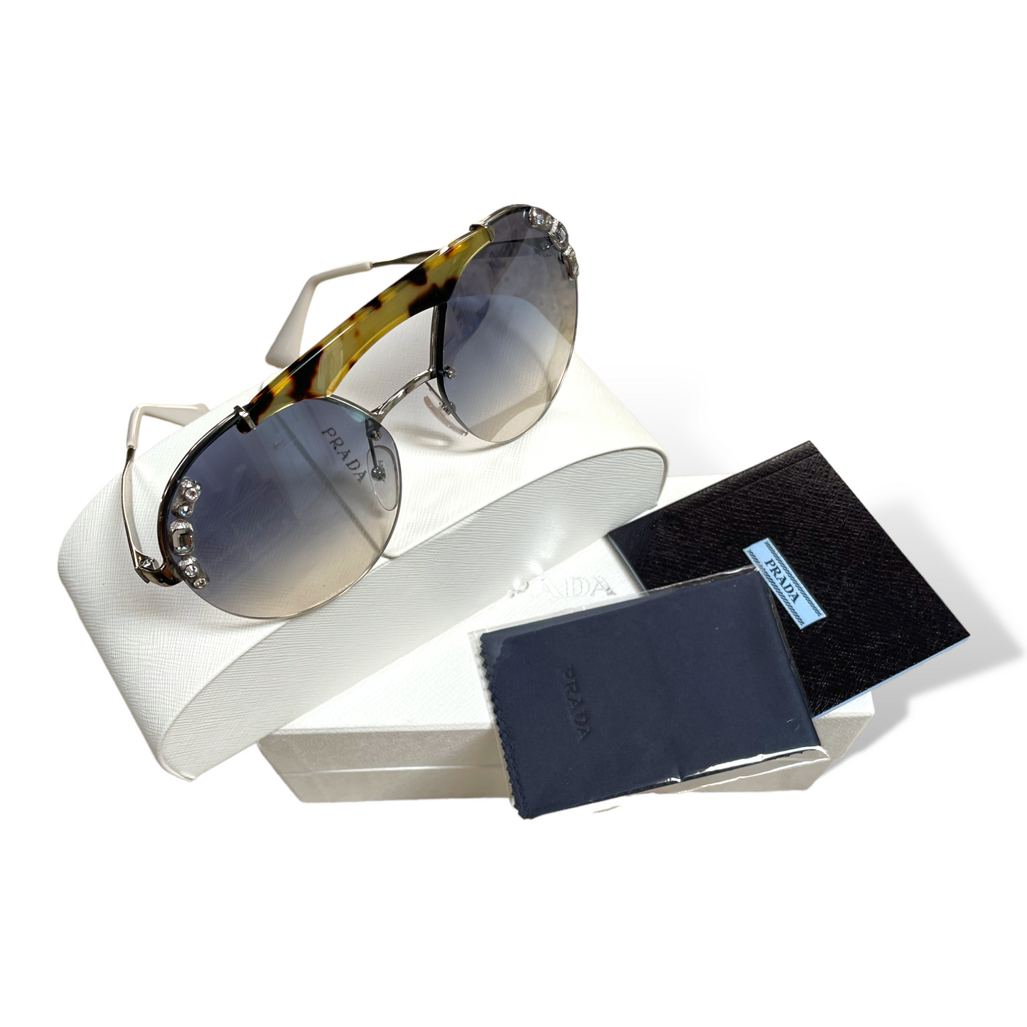 PRADA SPR 52U 23C-5R0 Light Havana Sunglasses