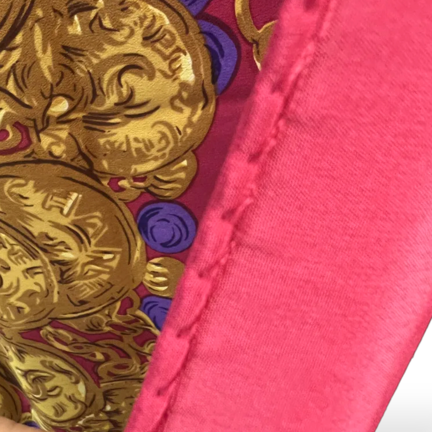CHANEL Vintage Medallion & Gem Silk Scarf Made in Italy |Size: 34” x 34”|