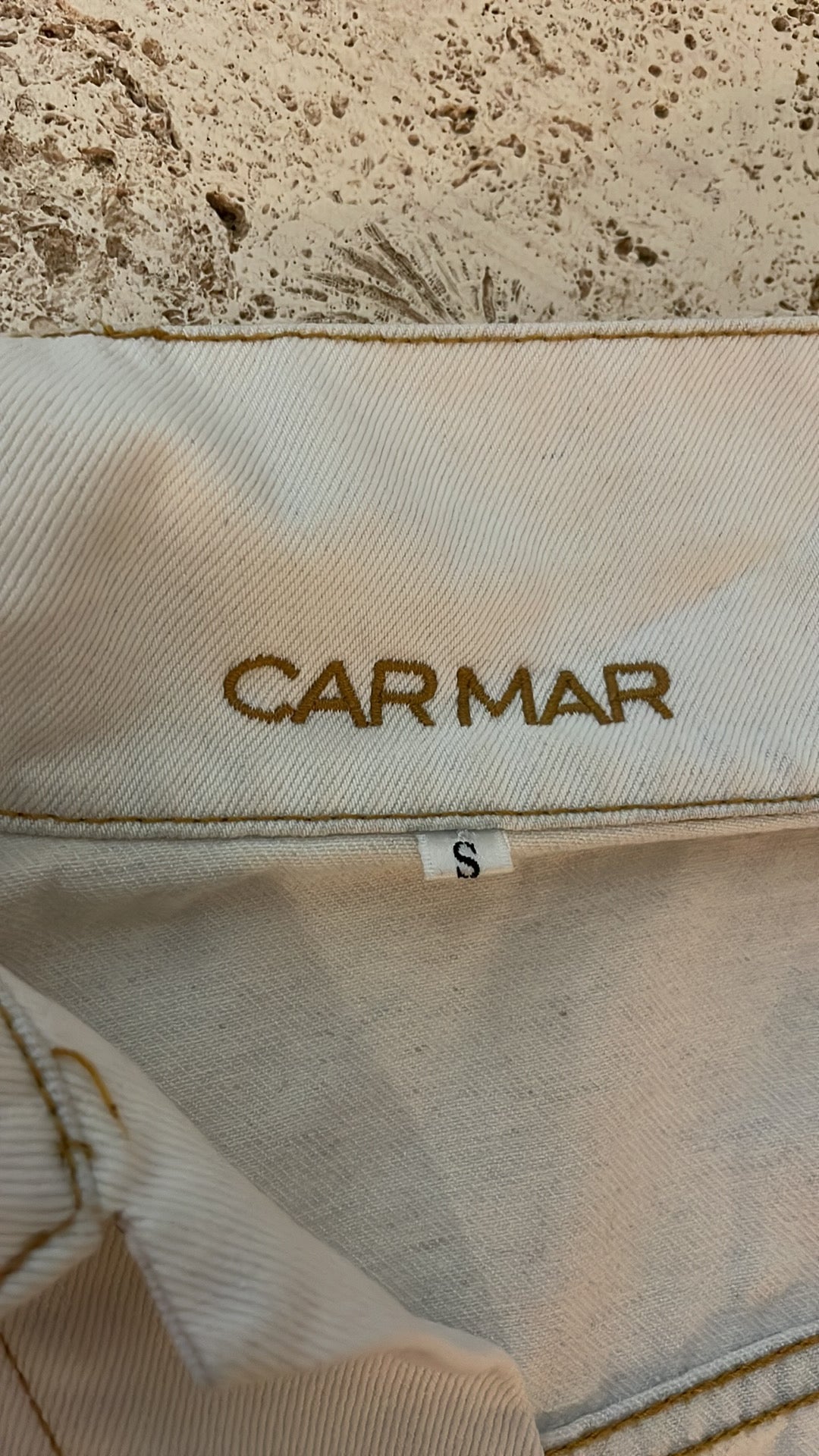 CARMAR Light Denim Distressed Jacket |Size: Small|