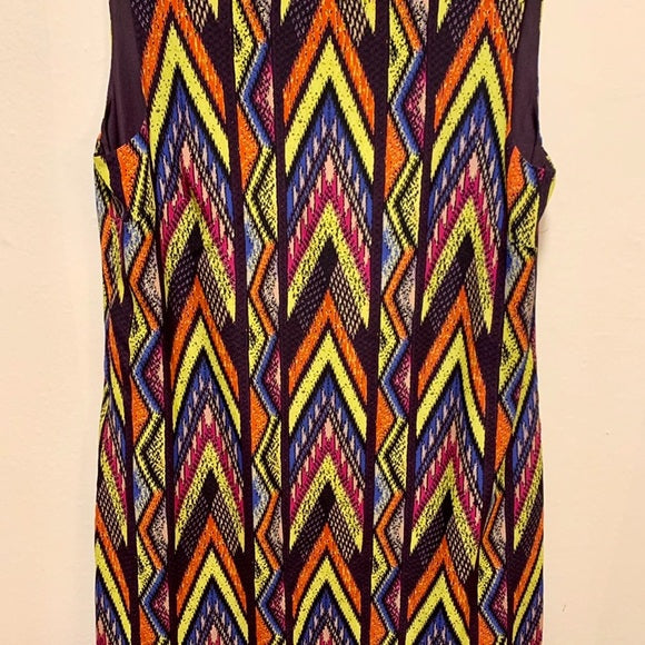 M MISSONI Women's Zigzag-print Silk Shift Dress Size: EU 42