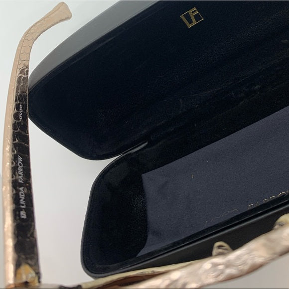 Linda Farrow Rose Gold Snakeskin 52mm Sunglasses