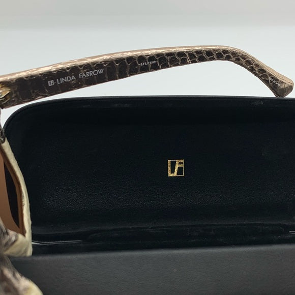 Linda Farrow Rose Gold Snakeskin 52mm Sunglasses